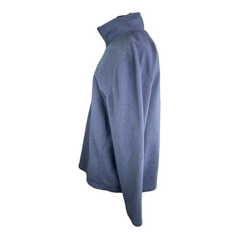 North Face Sweater Mens Blue XL Pullover 1/2 Zip Mock‎ Neck Knit EUC